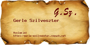 Gerle Szilveszter névjegykártya